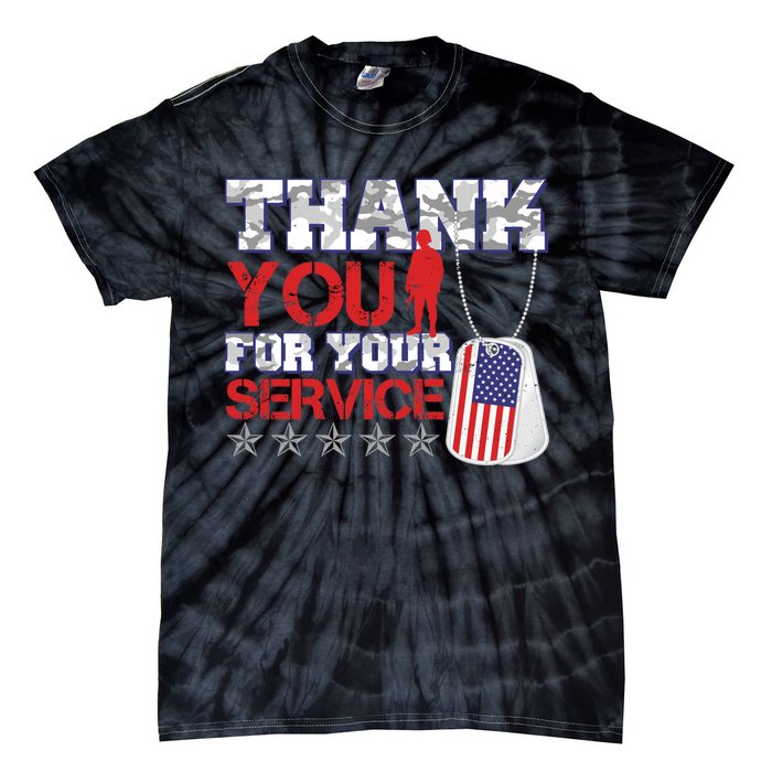 Thank You For Your Service Veterans Day Tie-Dye T-Shirt