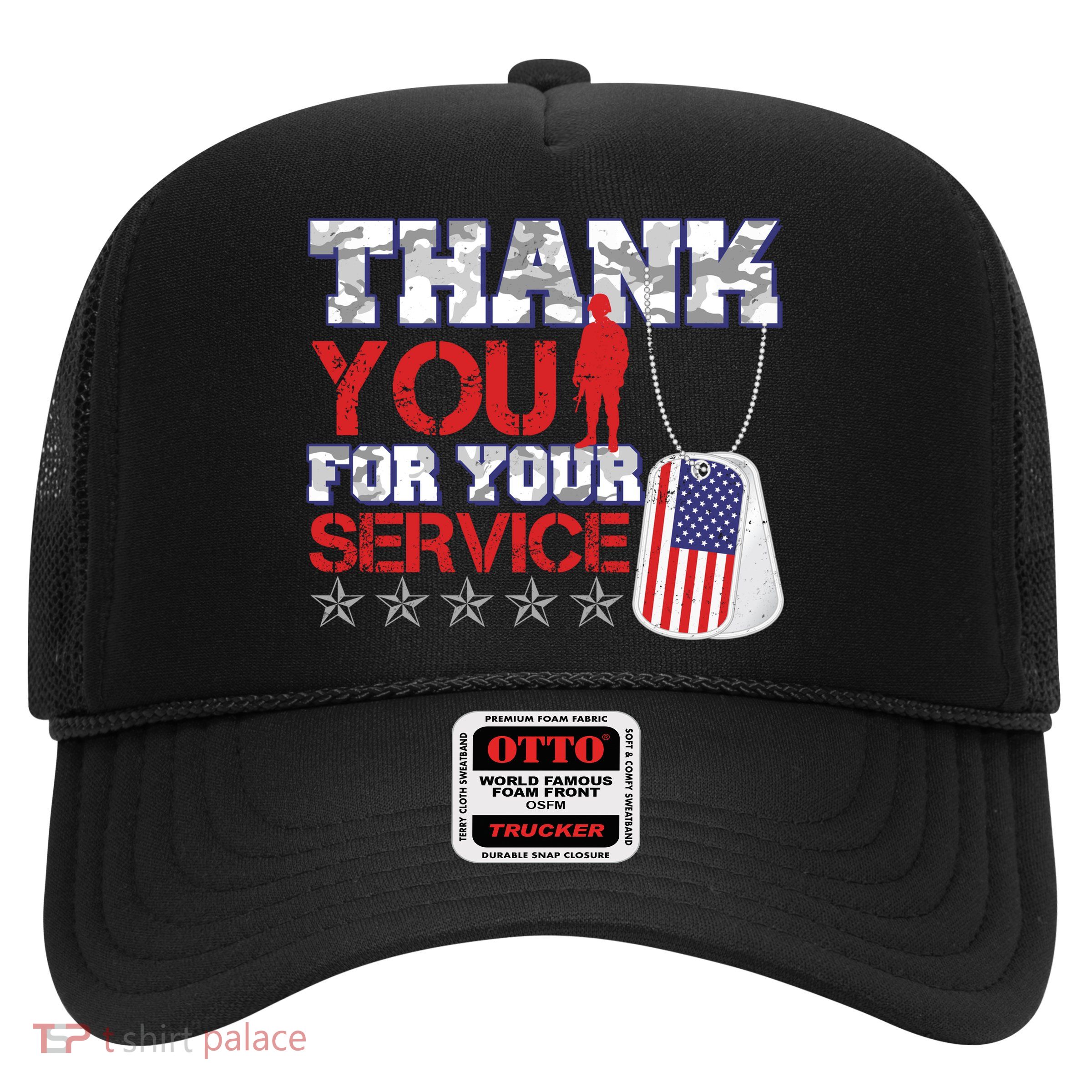 Thank You For Your Service Veterans Day Trucker Hat