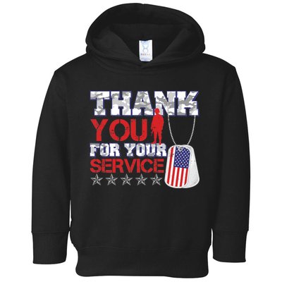 Thank You For Your Service Veterans Day Toddler Hoodie