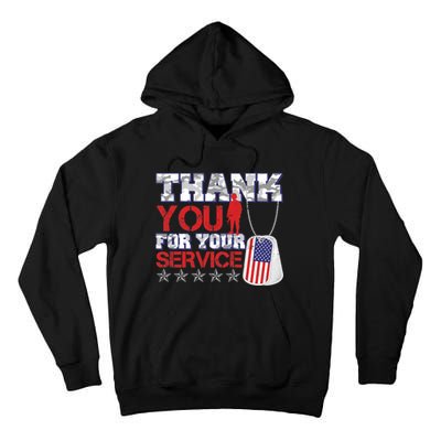 Thank You For Your Service Veterans Day Tall Hoodie