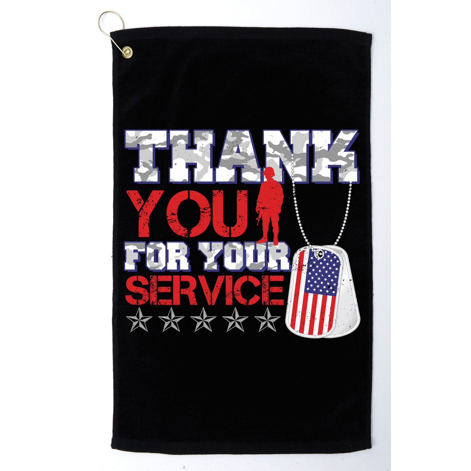 Thank You For Your Service Veterans Day Golf Towel