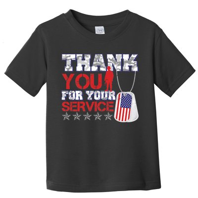 Thank You For Your Service Veterans Day Toddler T-Shirt