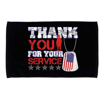 Thank You For Your Service Veterans Day Microfiber Hand Towel