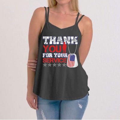 Thank You For Your Service Veterans Day Women's Strappy Tank