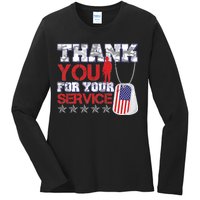 Thank You For Your Service Veterans Day Ladies Long Sleeve Shirt