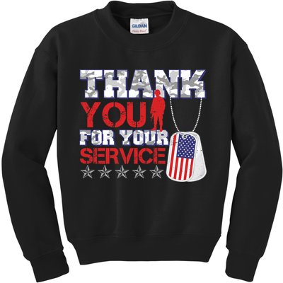 Thank You For Your Service Veterans Day Kids Sweatshirt