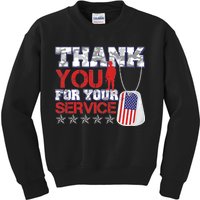 Thank You For Your Service Veterans Day Kids Sweatshirt