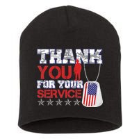 Thank You For Your Service Veterans Day Short Acrylic Beanie