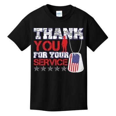 Thank You For Your Service Veterans Day Kids T-Shirt