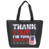 Thank You For Your Service Veterans Day Zip Tote Bag