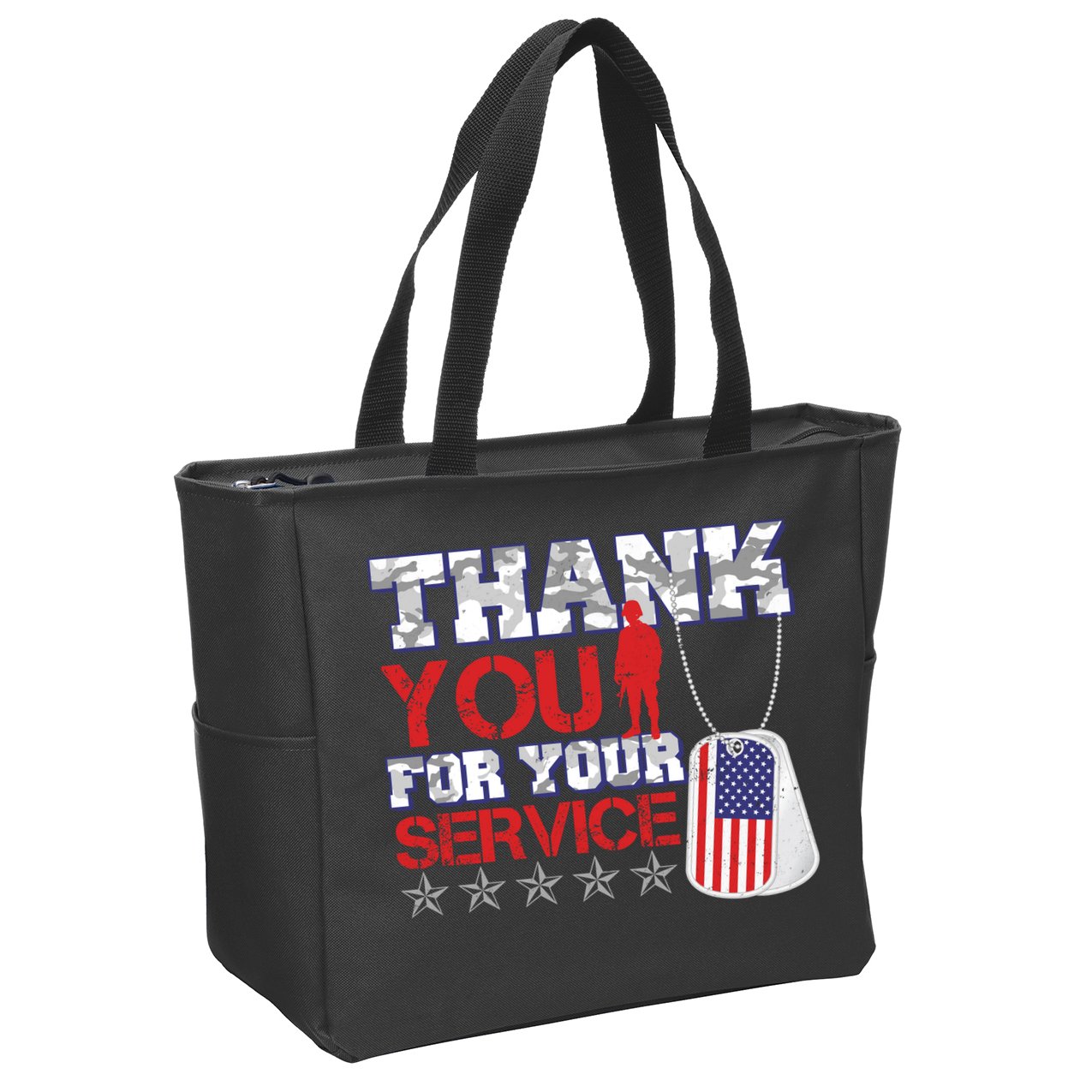 Thank You For Your Service Veterans Day Zip Tote Bag