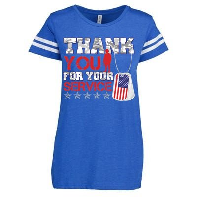 Thank You For Your Service Veterans Day Enza Ladies Jersey Football T-Shirt