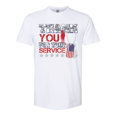 Thank You For Your Service Veterans Day Softstyle® CVC T-Shirt