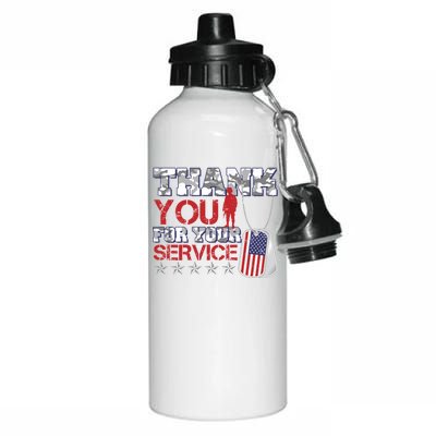 Thank You For Your Service Veterans Day Aluminum Water Bottle