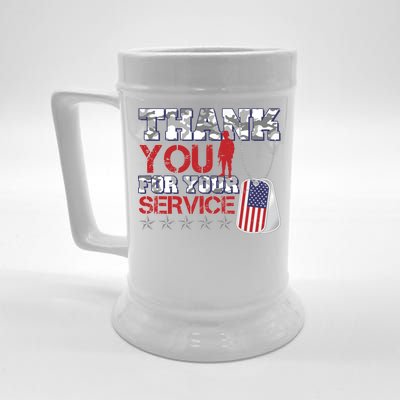 Thank You For Your Service Veterans Day Beer Stein