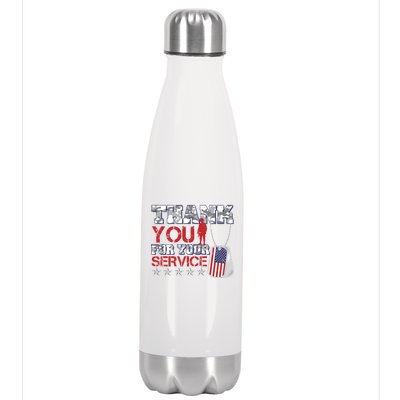 Thank You For Your Service Veterans Day Stainless Steel Insulated Water Bottle