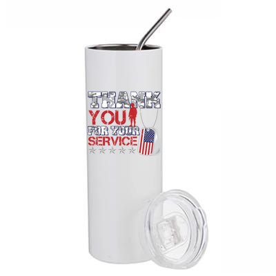 Thank You For Your Service Veterans Day Stainless Steel Tumbler