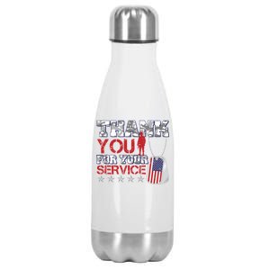 Thank You For Your Service Veterans Day Stainless Steel Insulated Water Bottle