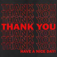 Thank You Have A Nice Day Grocery Bag Funny 7 Panel Mesh Trucker Snapback Hat