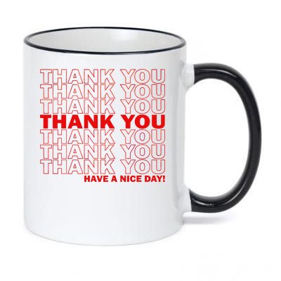 Thank You Have A Nice Day Grocery Bag Funny 11oz Black Color Changing Mug