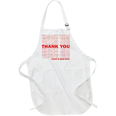 Thank You Have A Nice Day Grocery Bag Funny Full-Length Apron With Pockets