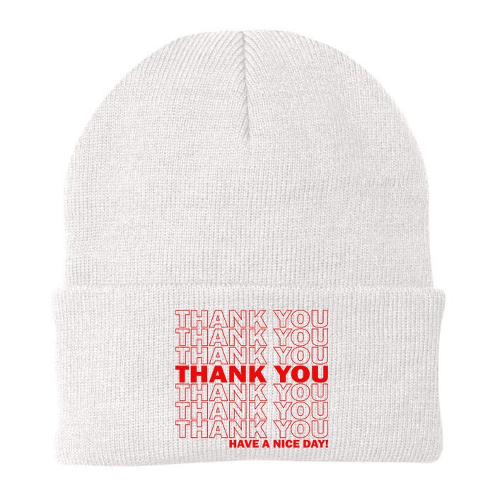 Thank You Have A Nice Day Grocery Bag Funny Knit Cap Winter Beanie