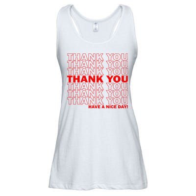 Thank You Have A Nice Day Grocery Bag Funny Ladies Essential Flowy Tank
