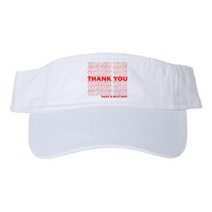 Thank You Have A Nice Day Grocery Bag Funny Valucap Bio-Washed Visor