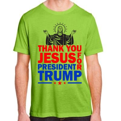 Thank You Jesus For President Trump Adult ChromaSoft Performance T-Shirt