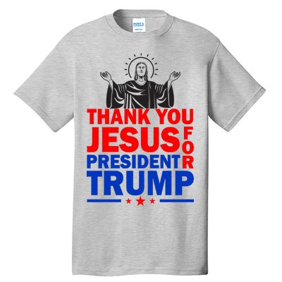 Thank You Jesus For President Trump Tall T-Shirt