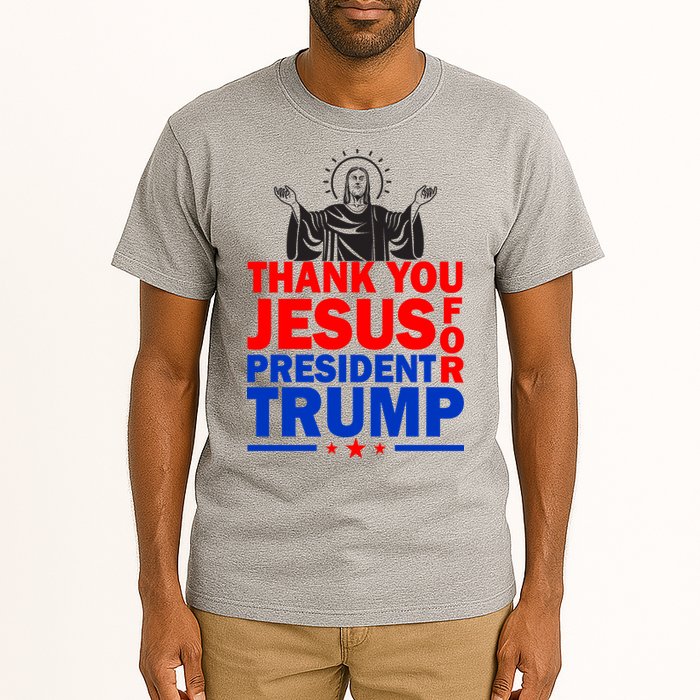 Thank You Jesus For President Trump Tall T-Shirt