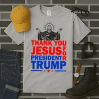 Thank You Jesus For President Trump Tall T-Shirt