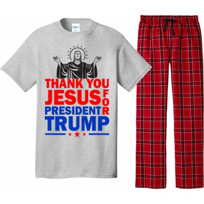 Thank You Jesus For President Trump Pajama Set