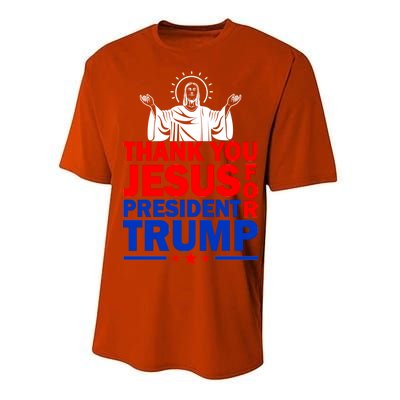 Thank You Jesus For President Trump Performance Sprint T-Shirt