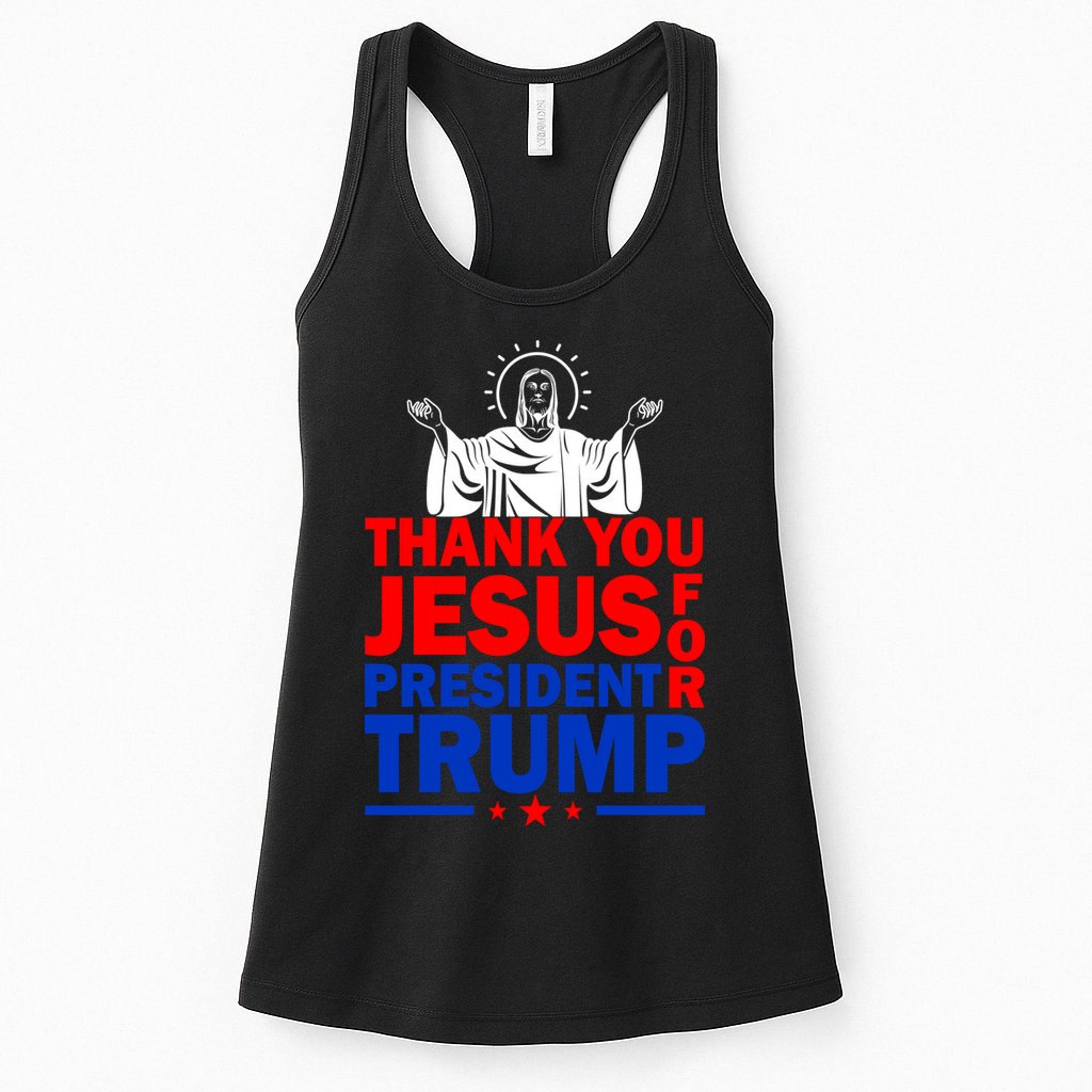 Thank You Jesus For President Trump Womens Tank Top