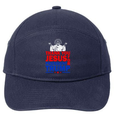 Thank You Jesus For President Trump 7-Panel Snapback Hat