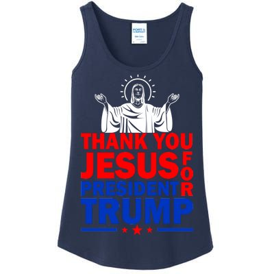 Thank You Jesus For President Trump Ladies Essential Tank