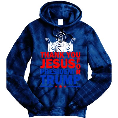 Thank You Jesus For President Trump Tie Dye Hoodie