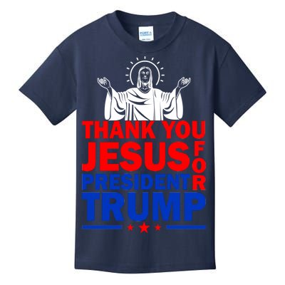 Thank You Jesus For President Trump Kids T-Shirt