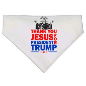 Thank You Jesus For President Trump USA-Made Doggie Bandana