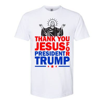 Thank You Jesus For President Trump Softstyle CVC T-Shirt