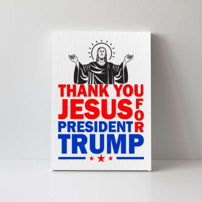 Thank You Jesus For President Trump Canvas