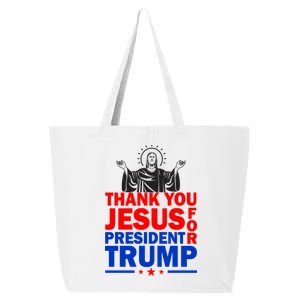 Thank You Jesus For President Trump 25L Jumbo Tote