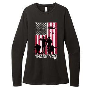 Thank You Memorial Day Soldiers USA Flag Womens CVC Long Sleeve Shirt