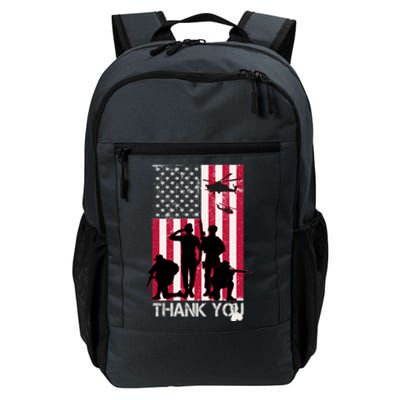 Thank You Memorial Day Soldiers USA Flag Daily Commute Backpack