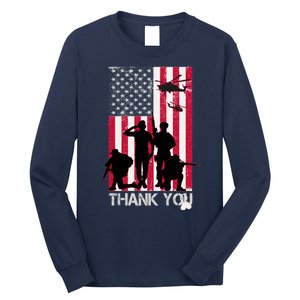 Thank You Memorial Day Soldiers USA Flag Long Sleeve Shirt