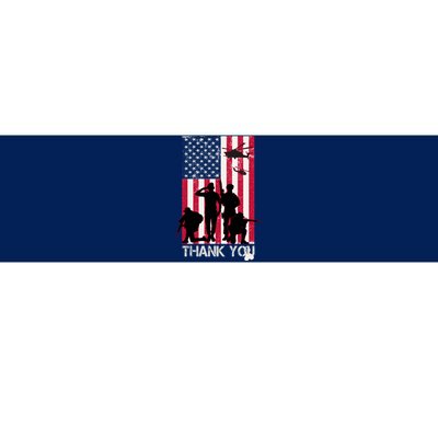 Thank You Memorial Day Soldiers USA Flag Bumper Sticker