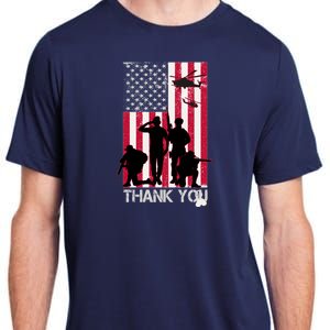 Thank You Memorial Day Soldiers USA Flag Adult ChromaSoft Performance T-Shirt