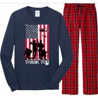 Thank You Memorial Day Soldiers USA Flag Long Sleeve Pajama Set