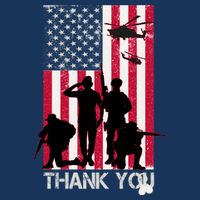 Thank You Memorial Day Soldiers USA Flag Flatbill Hat